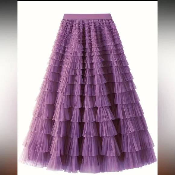 Tulle tiered maxi skirt - Picture 12 of 12